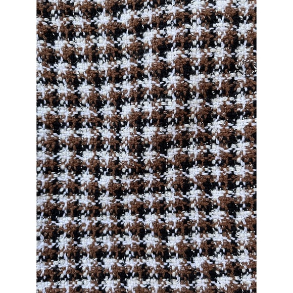 Brooks Brothers Brown & Black Checked Tweed A-Line Dress, Size 0 - Picture 9 of 16